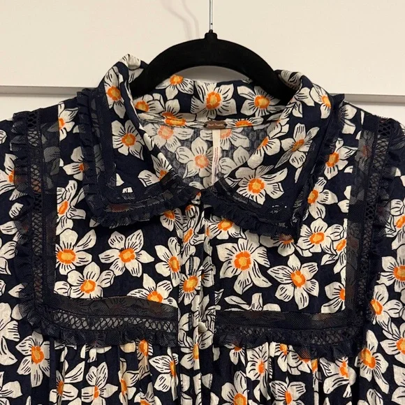 Free People Floral Short Sleeve Dress - Picture 4 of 13